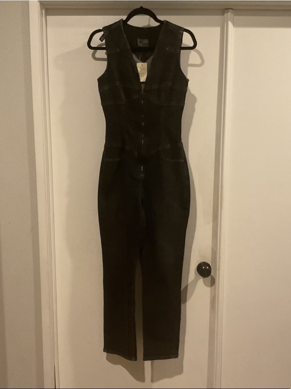 Guess Black Sleeveless Denim Romper